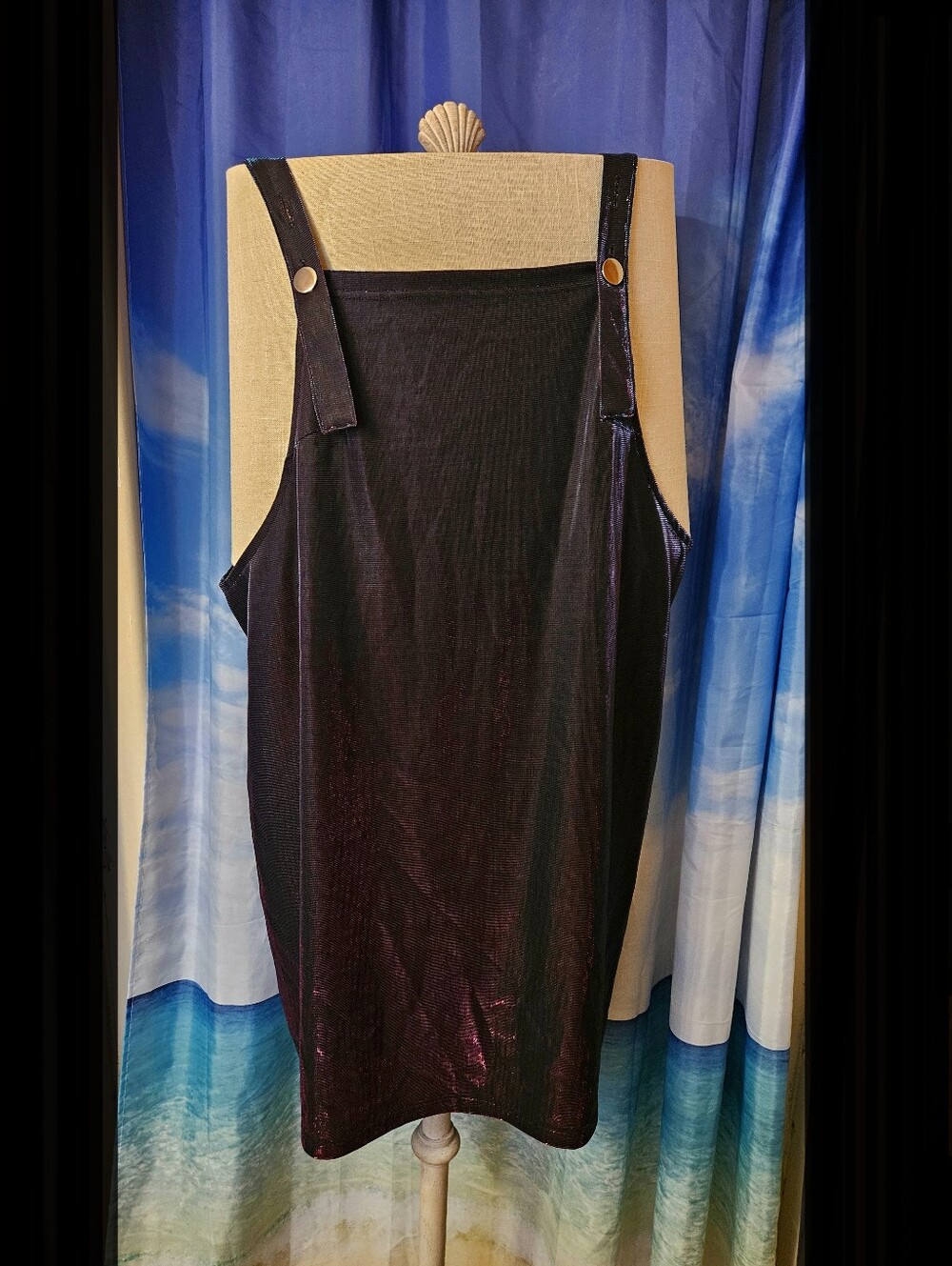 SHEIN Black Curve 3XL Satin-Look Slip Dress